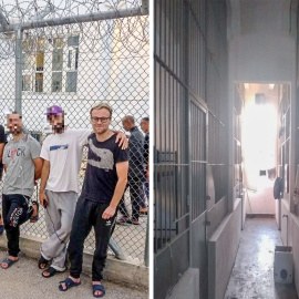 17/12/2021 El periodista británico Matt Broomfield, en el centro de detención griego donde permaneció dos meses, después de que se le comunicara la prohibición de entrar en el espacio Schengen