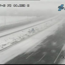 Tres horas de caos en la autopista nevada