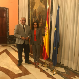 Antonio Ramírez de Arellano y María Jesús Montero, ayer