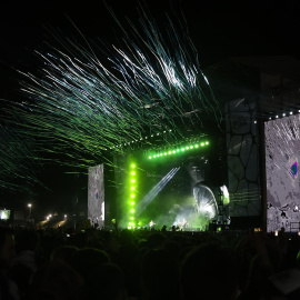 Vista general en la madrugada del sábado 9 de julio de 2022 del final del concierto de Muse en el Mad Cool Festival de Madrid (España).