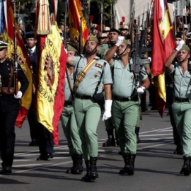 Desfile del Día de la Fiesta Nacional del 12 de octubre de 2017, presidido por los reyes. EFE/Zipi