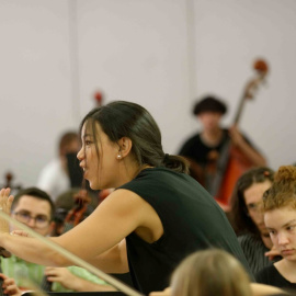 Jhoanna Sierralta durante los ensayos del concierto