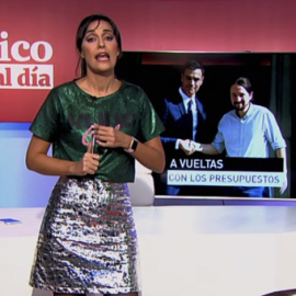 Silvia Brasero durante el informativo Público al Día del 17 de octubre.