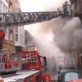Se incendia un almacén de telas en Madrid