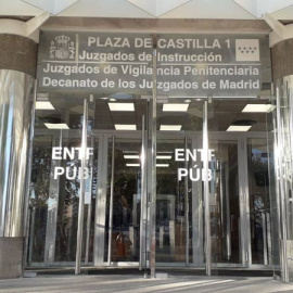 Puerta de los Juzgados de Plaza Castilla en Madrid. (EP)