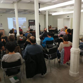 Asamblea de los cooperativistas de La Jornada.