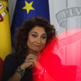 La ministra de Hacienda, María Jesús Montero, durante la rueda de prensa posterior al Consejo de Ministros en que el Gobierno aprobó en nuevo proyecto contra el fraude fiscal. EFE