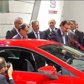 Rajoy y Mas visitan el Salón del Automóvil de Barcelona
