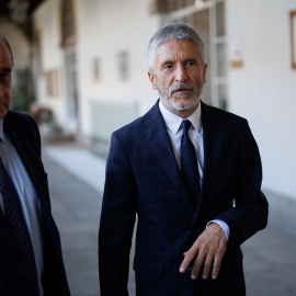 13/07/2022 El director general de la Policía Nacional, Francisco Pardo Piqueras (i) y el ministro de Interior, Fernando Grande-Marlaska (d), a 4 de julio de 2022, en San Lorenzo del Escorial, en Madrid.