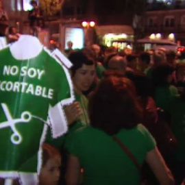 Varias mareas de protestas toman las calles antes del aniversario del 15M