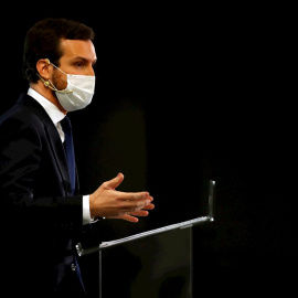 El presidente del PP, Pablo Casado