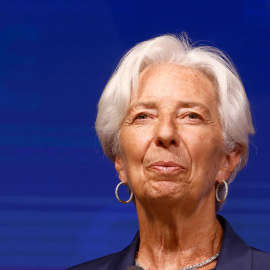 12/07/2022-La presidenta del Banco Central Europeo (BCE), Christine Lagarde, pronuncia un discurso tras la ceremonia de firma de la adopción del euro por parte de Croacia en el Consejo Europeo en Bruselas, Bélgica, el 12 de julio