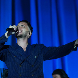 El cantante C. Tangana durante su actuación en el festival de O Son do Camiño