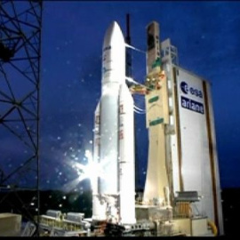 Europa envía el cohete más pesado de la historia para abastecer a la Estación Espacial Internacional (ISS)