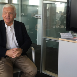 Ferran Mascarell, durant l'entrevista amb 'Públic'. / CB