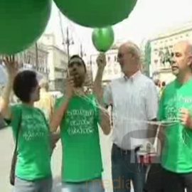Globos en Sol contra la Ley de Educación