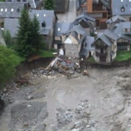 Espectaculares imágenes aéreas de las inundaciones en el Vall d'Aran