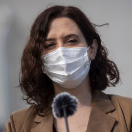 La presidenta de la Comunidad de Madrid, Isabel Díaz Ayuso, durante la inauguración del nuevo edificio de la Agencia de Seguridad y Emergencias Madrid 112en Pozuelo de Alarcón.