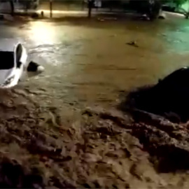 Las tormentas provocan graves inundaciones en Sant Llorenç. - Imagen de la cuenta de Twitter de 'Última Hora Mallorca'