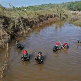 Agentes de la Guardia Civil realizando tareas de búsqueda. / EFE