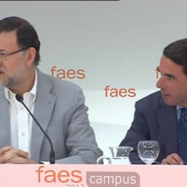 Rajoy y Aznar coinciden en la clausura del Campus FAES