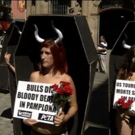 Activistas antitaurinos convocan una protesta por las fiestas de San Fermín