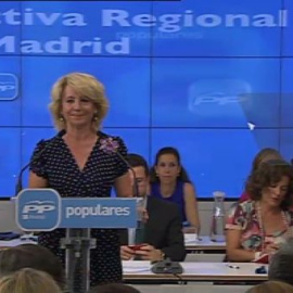 El duro discurso de Esperanza Aguirre recibe críticas incluso en el seno del PP madrileño