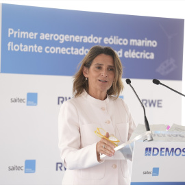 La vicepresidenta tercera del Gobierno y ministra para la Transición Ecológica y el Reto Demográfico, Teresa Ribera, en un acto en Bilbao, a 20 de julio de 2022.