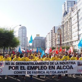 Manifestación en contra del ERE./ Europa Press
