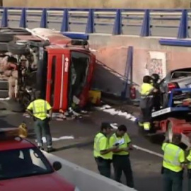 Dos vehículos han colisionado a la salida de un túnel en Zaragoza