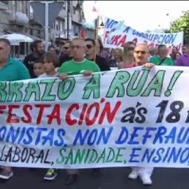 Protesta de jubilados en Cangas