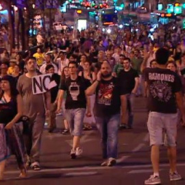 Las protestas en Madrid terminan con cargas policiales