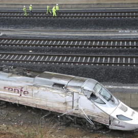 Rescate de las víctimas del accidente ferroviario en Santigo de Compostela