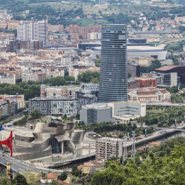 Imagen desde las alturas de la ciudad de Bilbao, en el País Vasco.