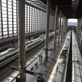 Trenes en la estación Puerta de Atocha, a 3 de agosto de 2022, en Madrid.