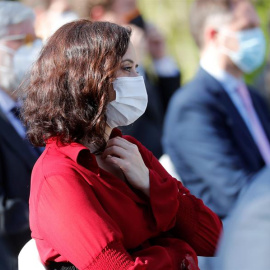 La presidenta de la Comunidad de Madrid, Isabel Díaz Ayuso, asiste al acto de Estado de reconocimiento y memoria a todas las víctimas del terrorismo celebrado en el marco de la conmemoración del Día Europeo de las Víctimas del Terrorismo, este jueves