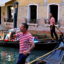 Gondolero en Venecia