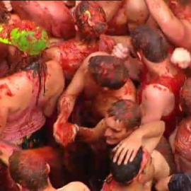 Guerra de tomates en Buñol 