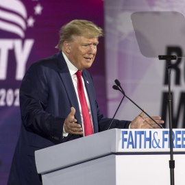 10/08/2022. El expresidente de Estados Unidos Donald Trump en un acto político en el Gaylord Opryland Resort & Convention Center de Nashville, Tennessee, a 18 de junio de 2022.