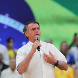 25/08/2022-Jair Bolsonaro, presidente de Brasil, durante un acto el 25 de julio en Río de Janeiro