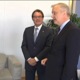 Rehn recibe al president Mas