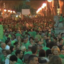 Una marea verde contra el trilingüismo de Bauzá inunda las calles de Mallorca