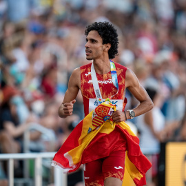 Mohamed Katir, del Equipo Español, medalla de bronce en la final de 1.500 metros durante el Campeonato del Mundo de atletismo al aire libre, a 19 de julio de 2022 en Eugene, Oregón, Estados Unidos.