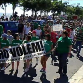 Marchas contra el almacén subterráneo de gas