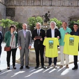 Els promotors de Cims per la Llibertat, rebuts pel president Quim Torra