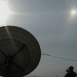 Un cielo con tres soles en el norte de China