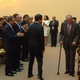 Primer acto del Rey  fuera de La Zarzuela