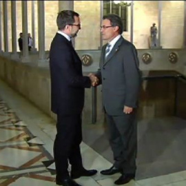Mas recibe en audiencia al embajador estadounidense en el Palau de la Generalitat