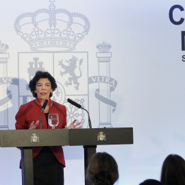 La ministra de Educación y Formación Profesional y portavoz del Gobierno, Isabel Celaá, en rueda de prensa tras la reunión del Consejo de Ministros. / EFE - JOSÉ MANUEL VIDAL