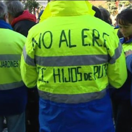 Los trabajadores del servicio de limpieza se manifiestan en el centro de Madrid